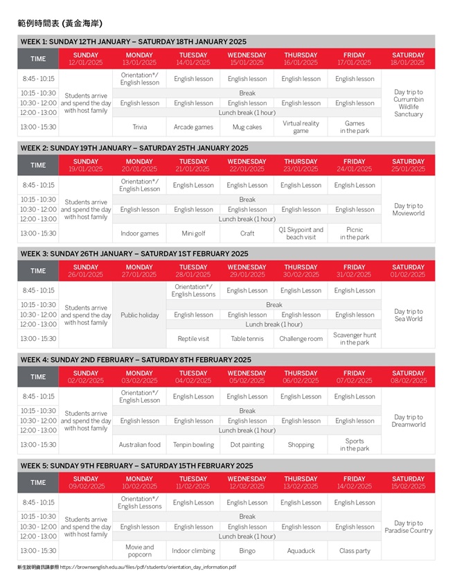 【2025寒假營】黃金海岸Browns布朗斯英語學校11-1